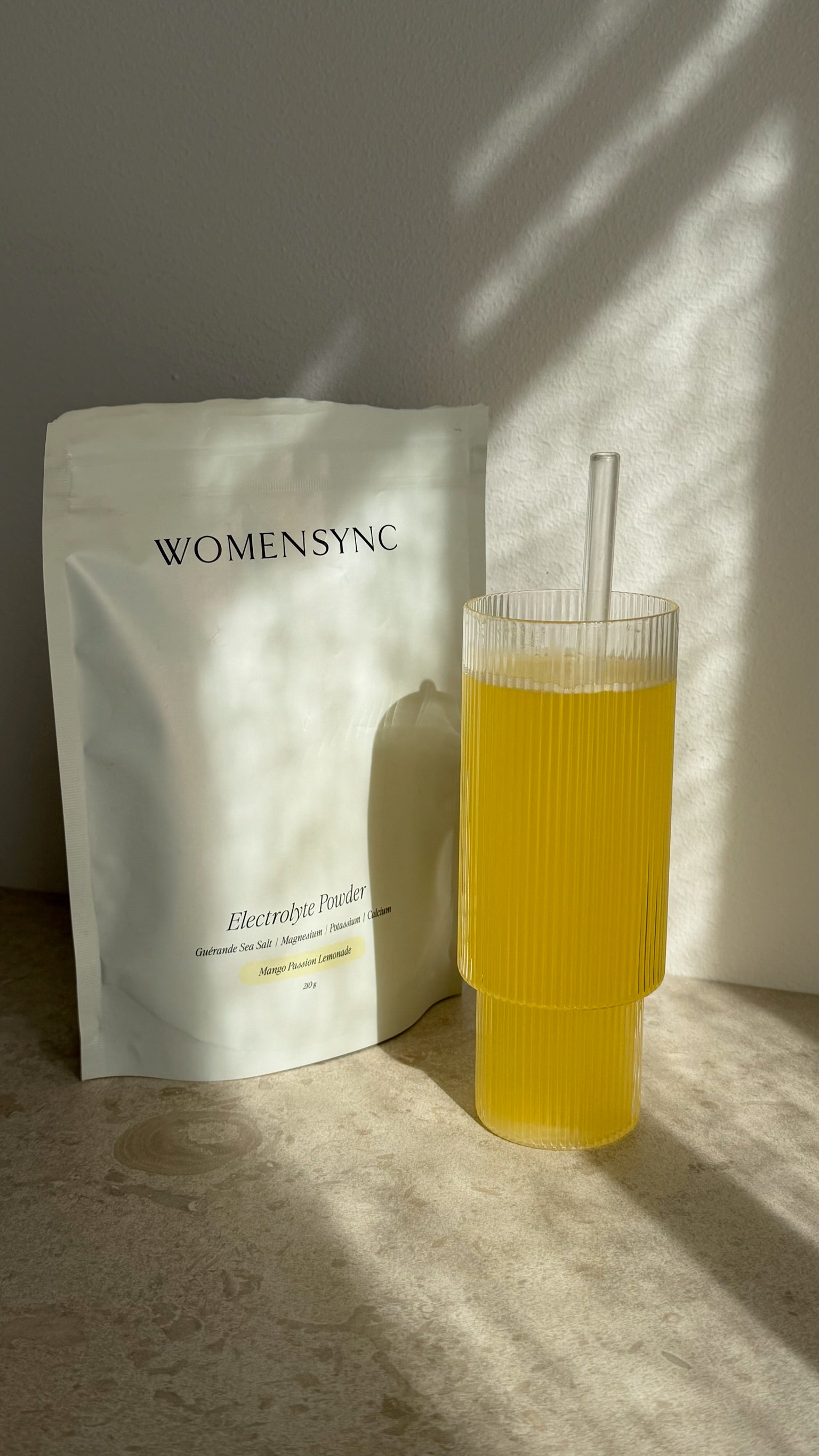 Electrolyte með mango, ástaraldin og límónaði
