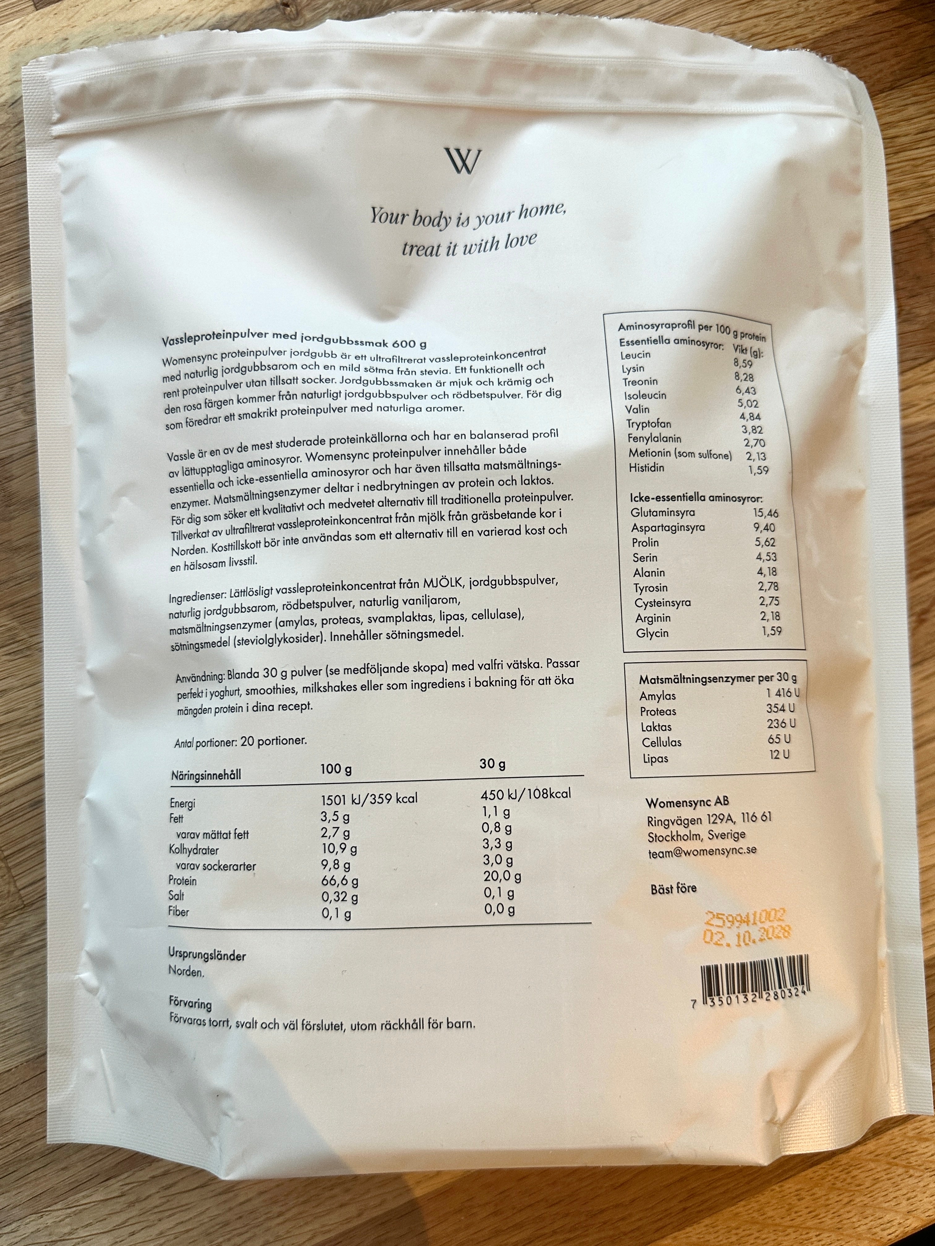 Prótein með jarðaberjabragði